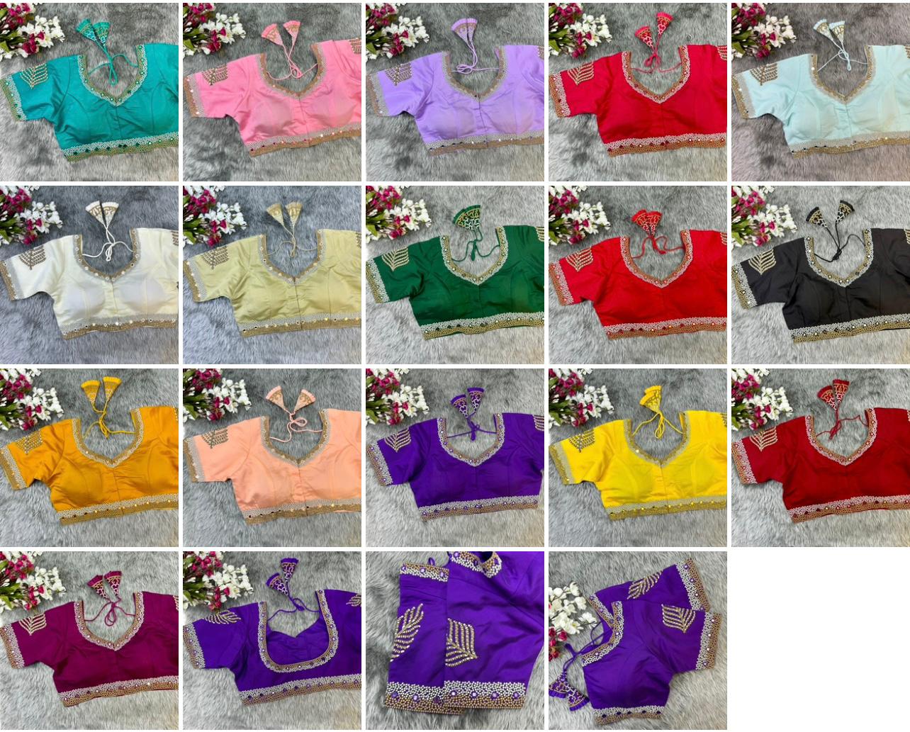 Rk Blouse Designer Soft Silk Heavy Work Party Wear Blouse Wholesale Online
